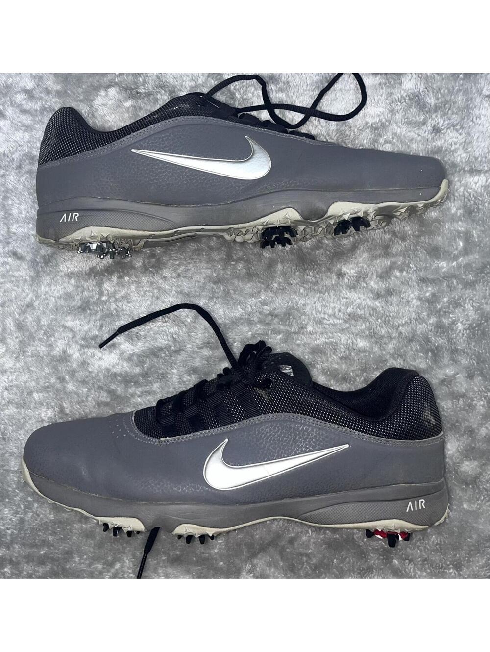 Nike Air Rival 4 Golf Shoes Men 11.5W Gray Black Cleat Spike Sneaker 818728-001